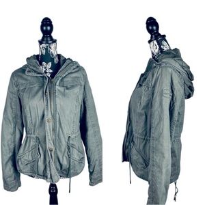 Ashley By 26 International Outerwear army green utility jacket size medium